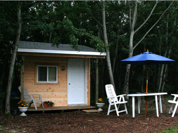 A small wooden cabin