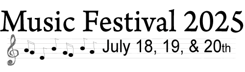 States Music Festival 2025 and has musical notes under the words in black